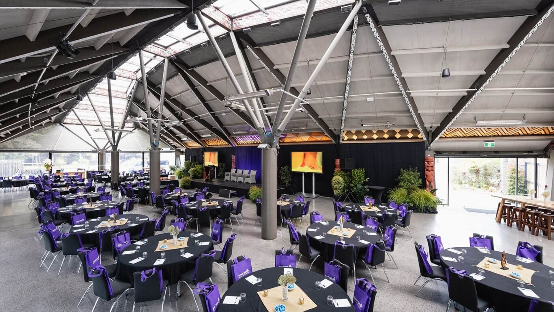 Spacious indoor event venue with Kelray heating and modern design — trusted by professionals for reliable comfort in large commercial spaces